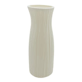 🏺 Textured Plastic Flower Vase – Pure White / Baby Pink / Mint Blue(3503) in elegant pure white color